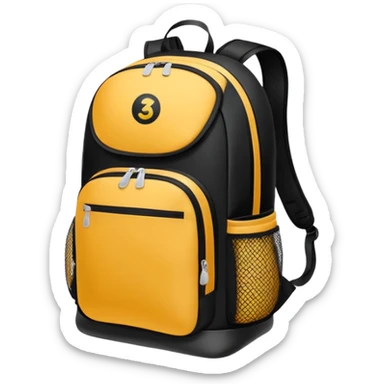 A special backpack with a separate compartment for the ball and sneakers sticker