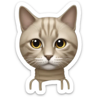 cat wearing rick owens sticker