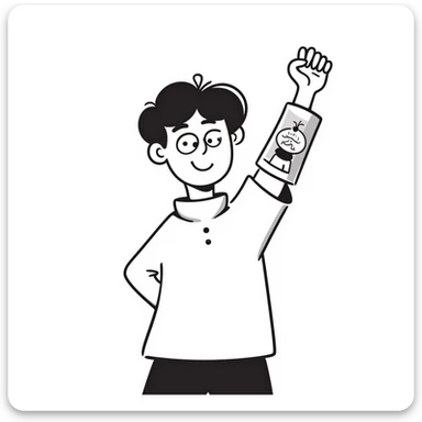 romanian boy with light skin and medium brown hair, holding up his arm in a cast, with a cartoon drawing of Peter Griffin on the cast sticker