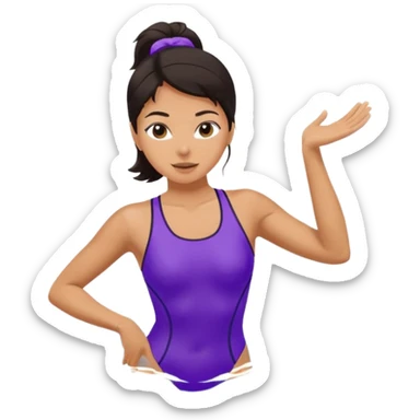 Lady doing aerobics in water sticker