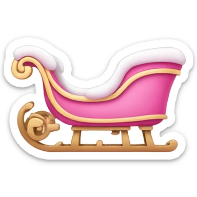Pink sleigh sticker