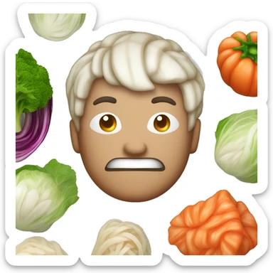 Kimchi, a korean spicy fermented cabbage sticker