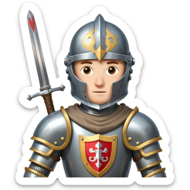 medieval knight sticker