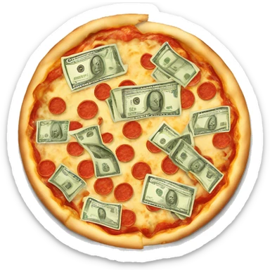 Money using pizza gráfico sticker