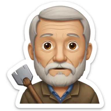 woodcutting grandpa sticker