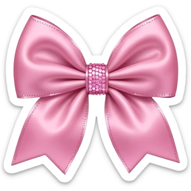 baby Pink bow with sparkles  sticker