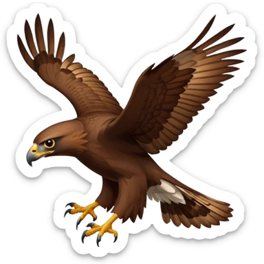 a flying hawk sticker