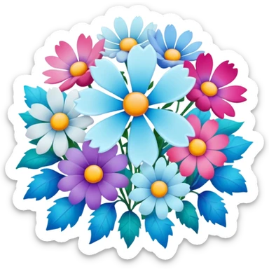 artic flowers bouquet   sticker