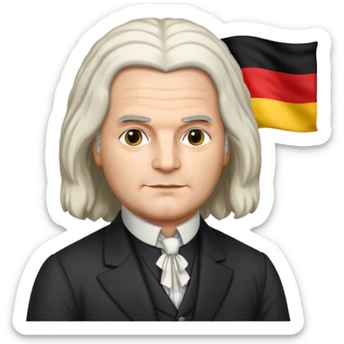 johann sebastian bach german flag sticker