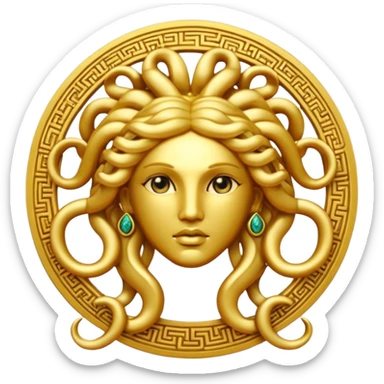 Medusa Versace logo sticker