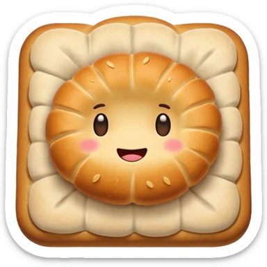 bread loaf taking a nap sticker
