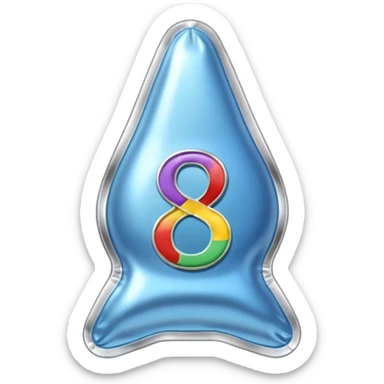 condom with a chrome-metallic pack and 8eight written in the middle sticker