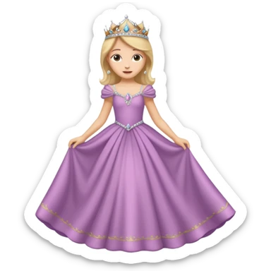 curtsey (girl curtseying to a queen) sticker