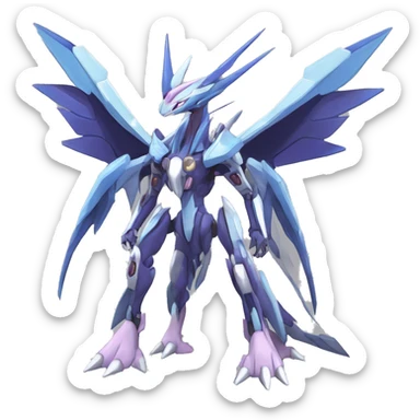  Cool Edgy Godly Futuristic Digimon-Fakemon-Genesect-Palkia-Dialga full body sticker