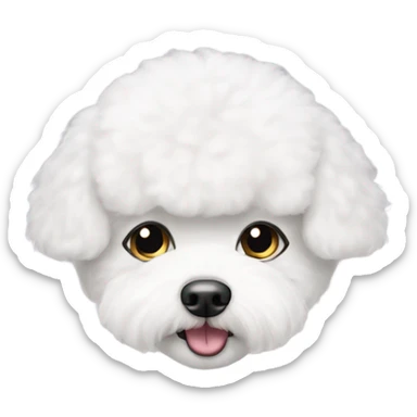 Bichon frise face sticker