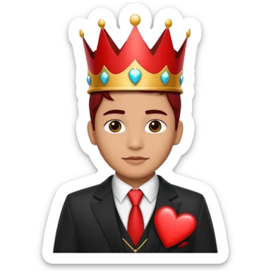 Ariel camacho versión rey de corazones  sticker