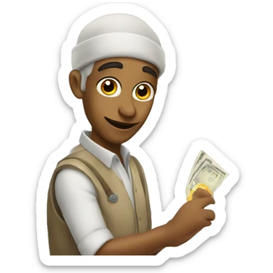 Snail thar works as a cashier  sticker