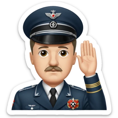 Adolf Hitler saluting  sticker