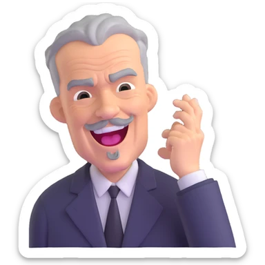 J. Jonah Jameson from Spider-Man laughing sticker