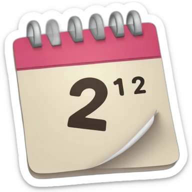 calendar with the number 21 in it marked sticker