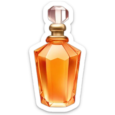 Iconic Octogonal Crystal Fragrance Bottle Orange Tint sticker