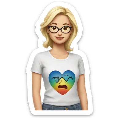 T-shirt with the inscription “I ❤️anna ” sticker