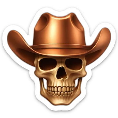 skull-copper-with-cowboy-hat sticker