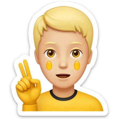 one person, exclamation mark, important sticker