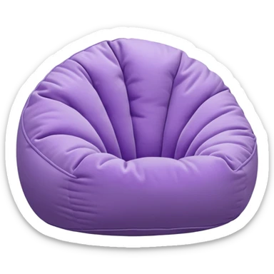 White beanbag with a light purple tint  sticker