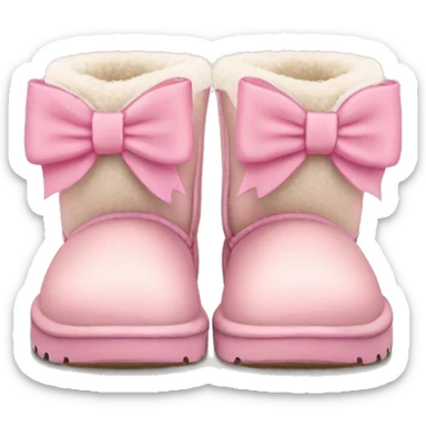 Mini light pink uggs with bow sticker