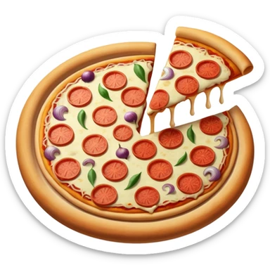 pizza with lots of onions sticker