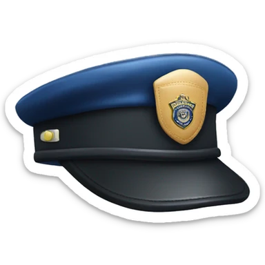 leather police cap sticker