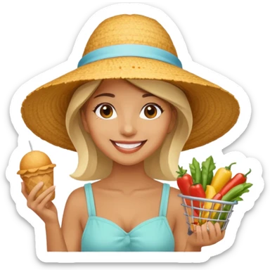 Street Food Shopper woman  sticker