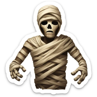 Mummy escaping tomb sticker