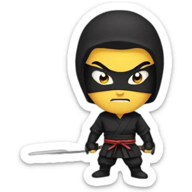 ninja angry sticker