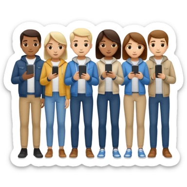 personas debatiendo revisando una pantalla  sticker