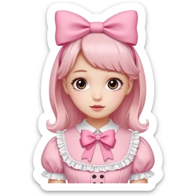 Fiyonklu ve pembe lolita g sticker