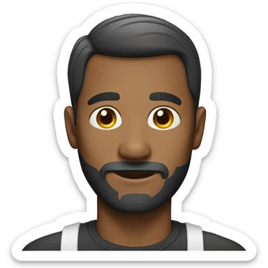 Man with a combover hairstyle sticker