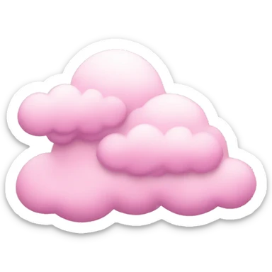 Pink clouds sticker