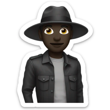 noir dans un champs sticker