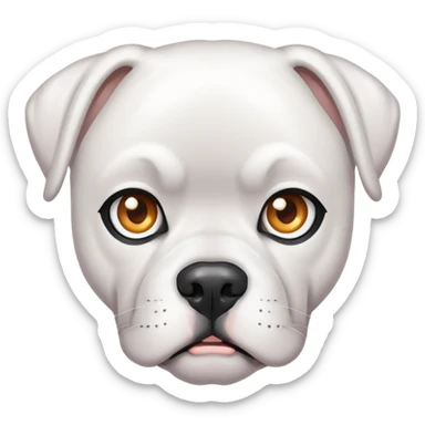 white boxer with heterochromia sticker