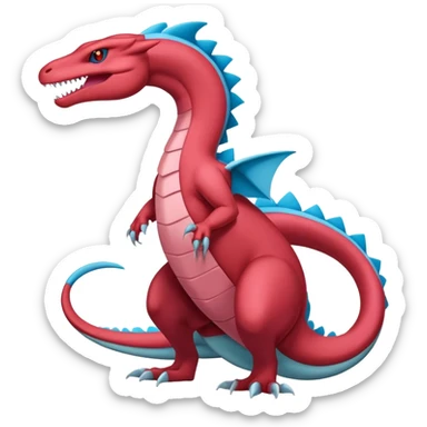 Badass cool salamence-salazzle-hybrid, full body sticker