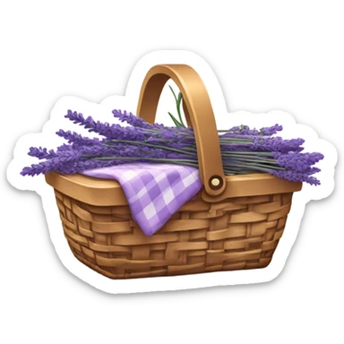 Picnic basket lavender sticker