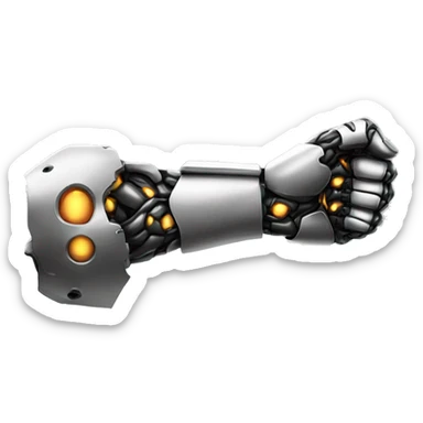 Cyborg arm only flexing bicep and shoulder sticker