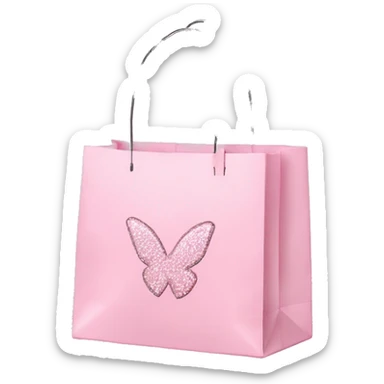 Light pink shopping bag Victoria Secret  sticker