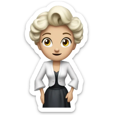 Ursula von der Leyenl photorealistic shrugs sticker