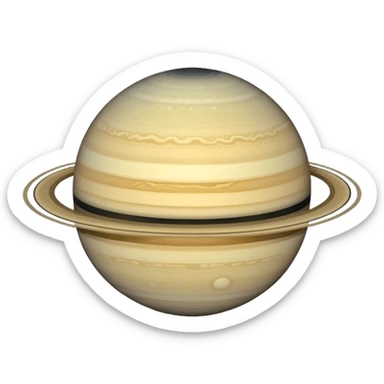 Quiero un emoji de Saturno pero que sea minimalista tipo transparente, es decir la forma pero sin color sticker
