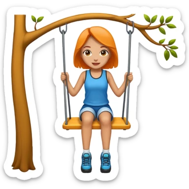 swing hike mixed girl  sticker