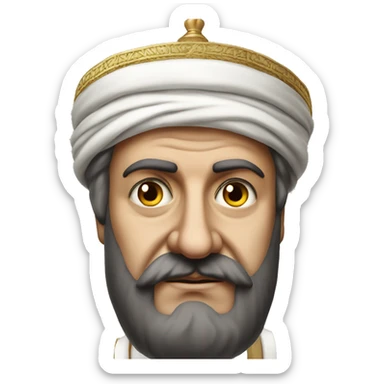 Turkish Sultan photorealistic serious sticker
