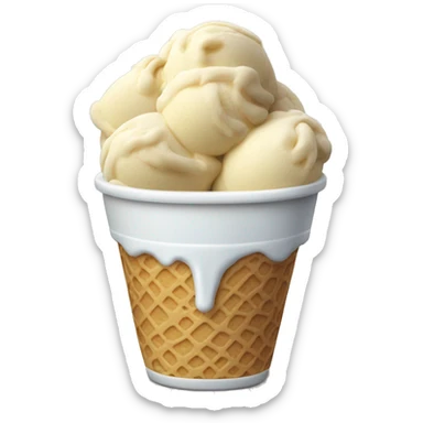 tub of ice cream sticker